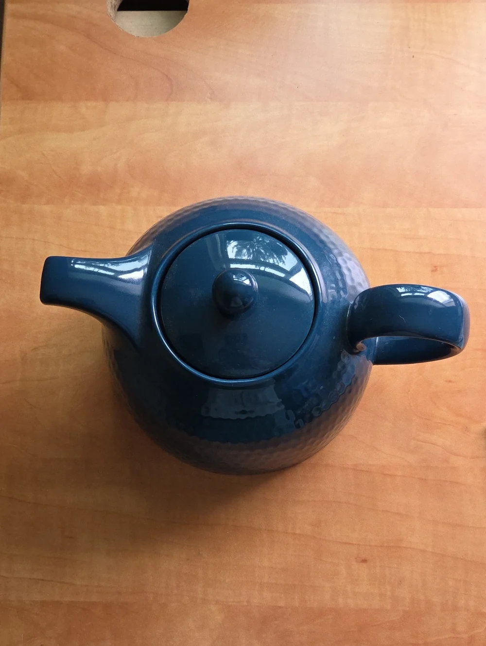 DAVIDsTEA Navy Blue Ceramic Dimpled Teapot – Tetsubin Style Steeper Pot